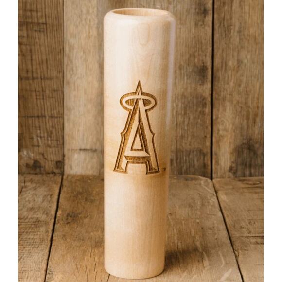 DUGOUT MUGS Anaheim Angels MLB Licensed Team Logo Carved Wooden Baseball Bat Mug - Picture 1 of 13